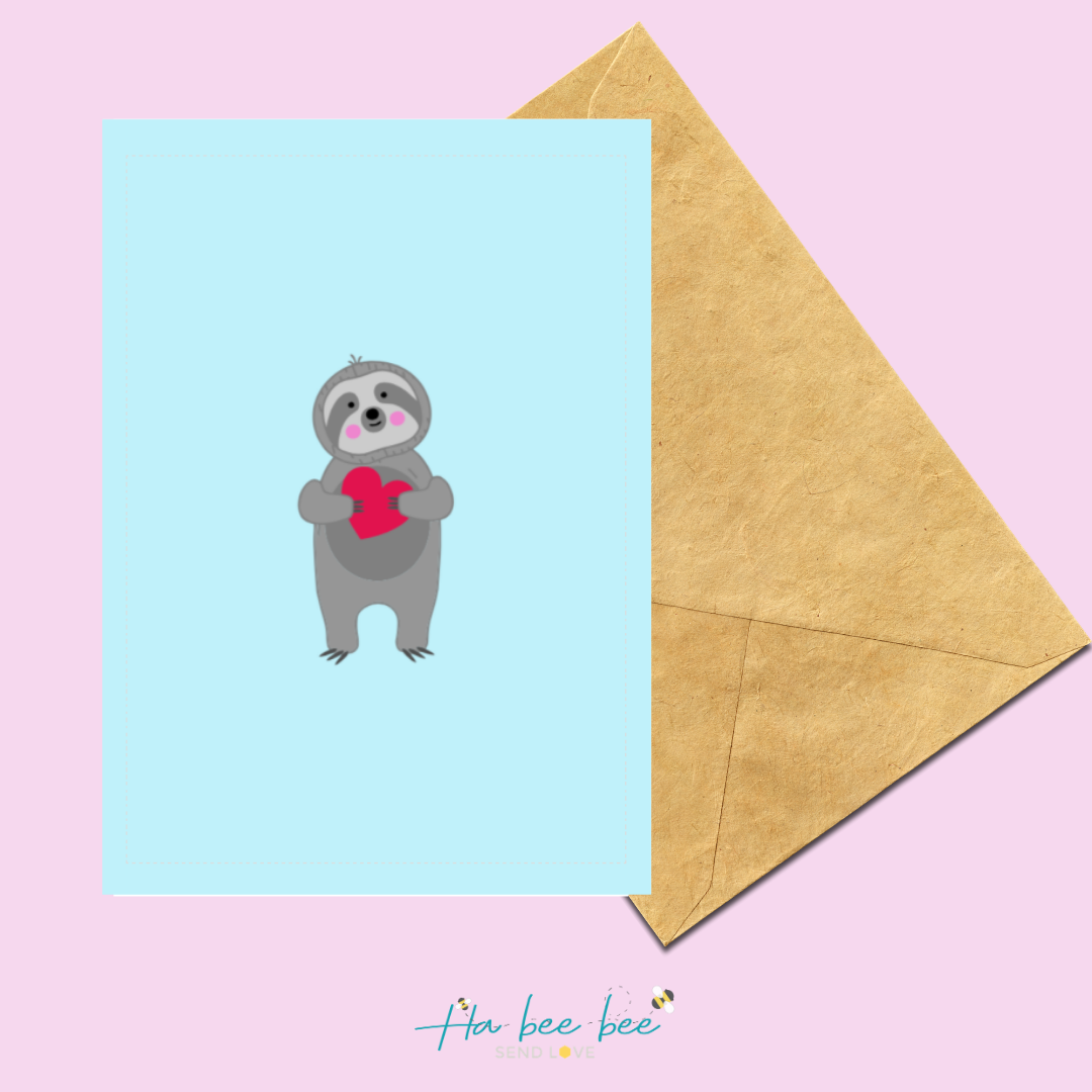 Sloth Love Heart