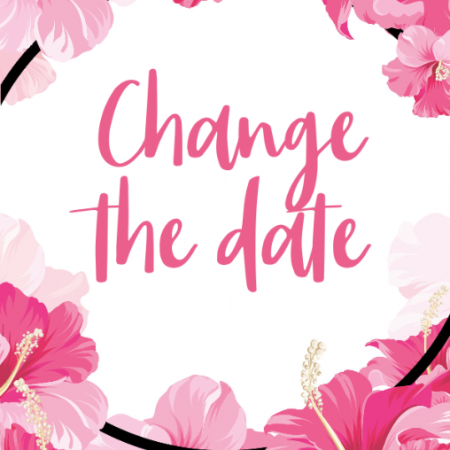 Pink Flowers - Change the date