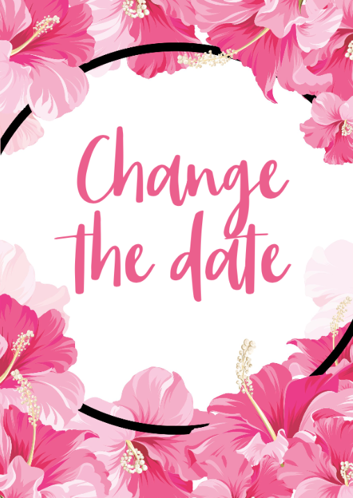 Pink Flowers - Change the date