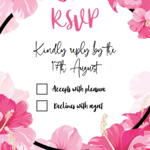 Pink Flowers - RSVP