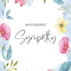 With Sympathy - Water Colour Frame