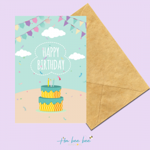 Happy Birthday Cake - Teal