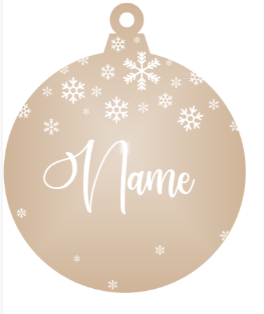 Add a Name : Snowflake - Bronze mirror ornament