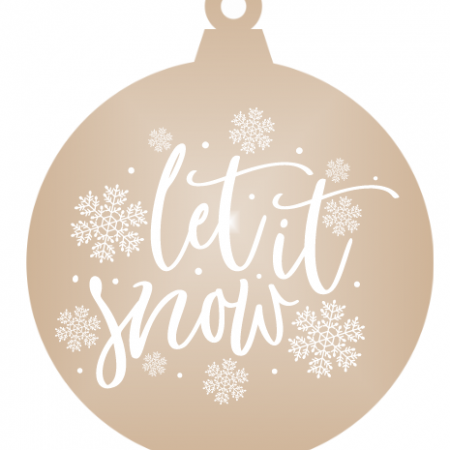 Let it snow - Bronze mirror ornament