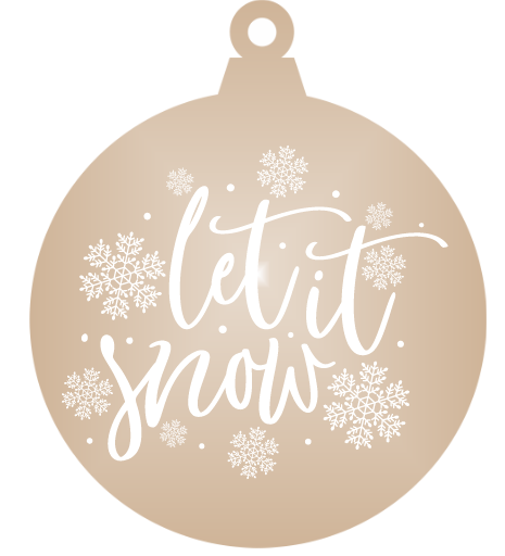 Let it snow - Bronze mirror ornament