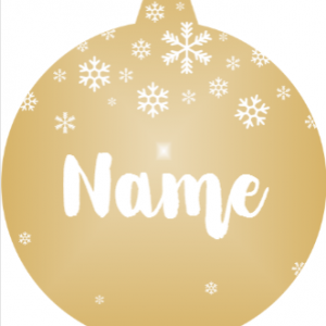 Add a Name : Snowflake - Gold mirror ornament