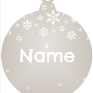 Add a Name : Snowflake - Silver mirror ornament