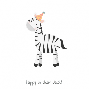 Happy Birthday Zebra