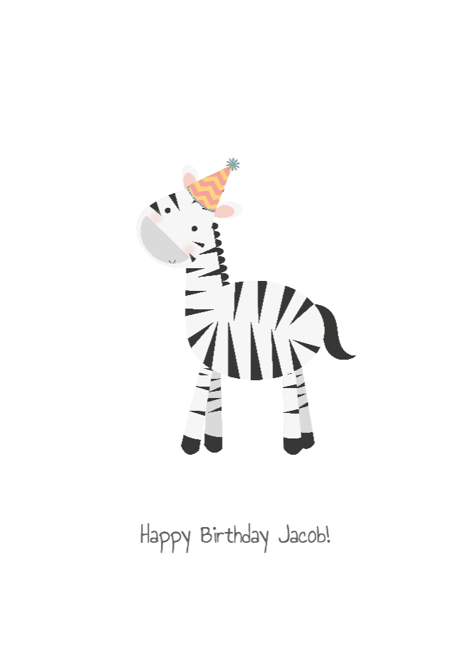Happy Birthday Zebra