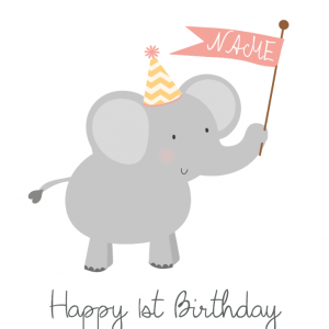 Happy 1st Birthday Elephant