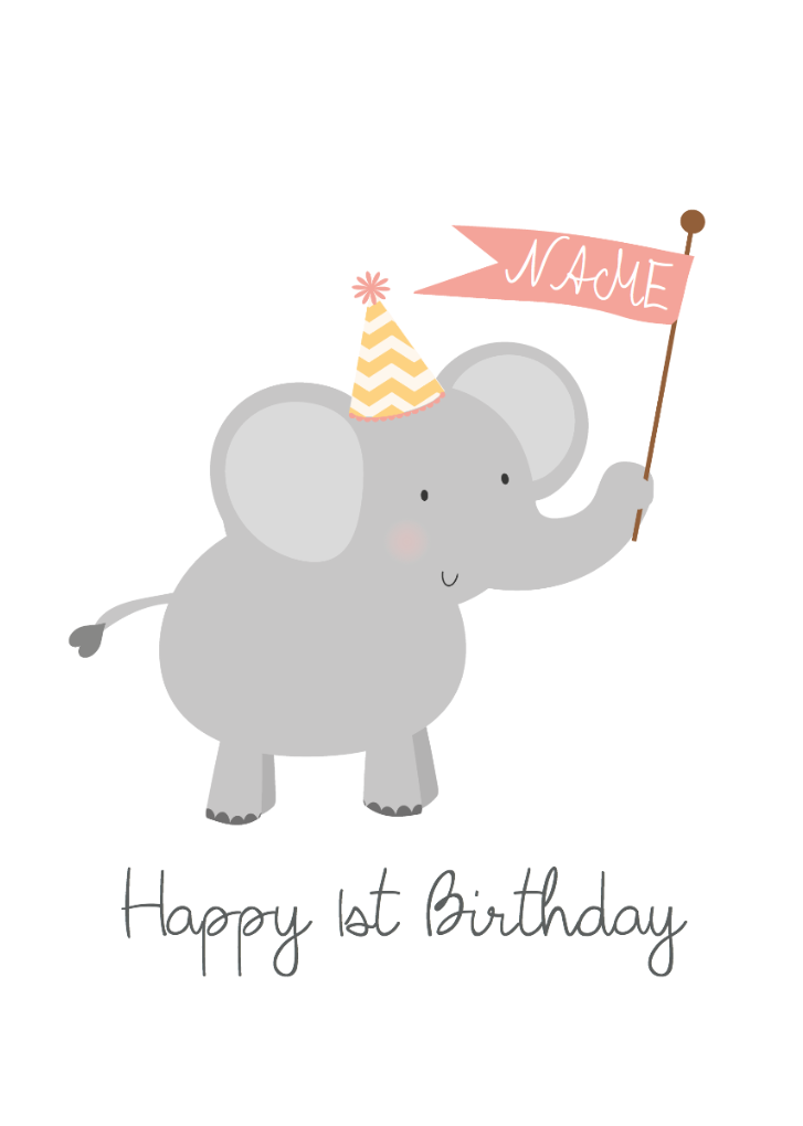 Happy 1st Birthday Elephant