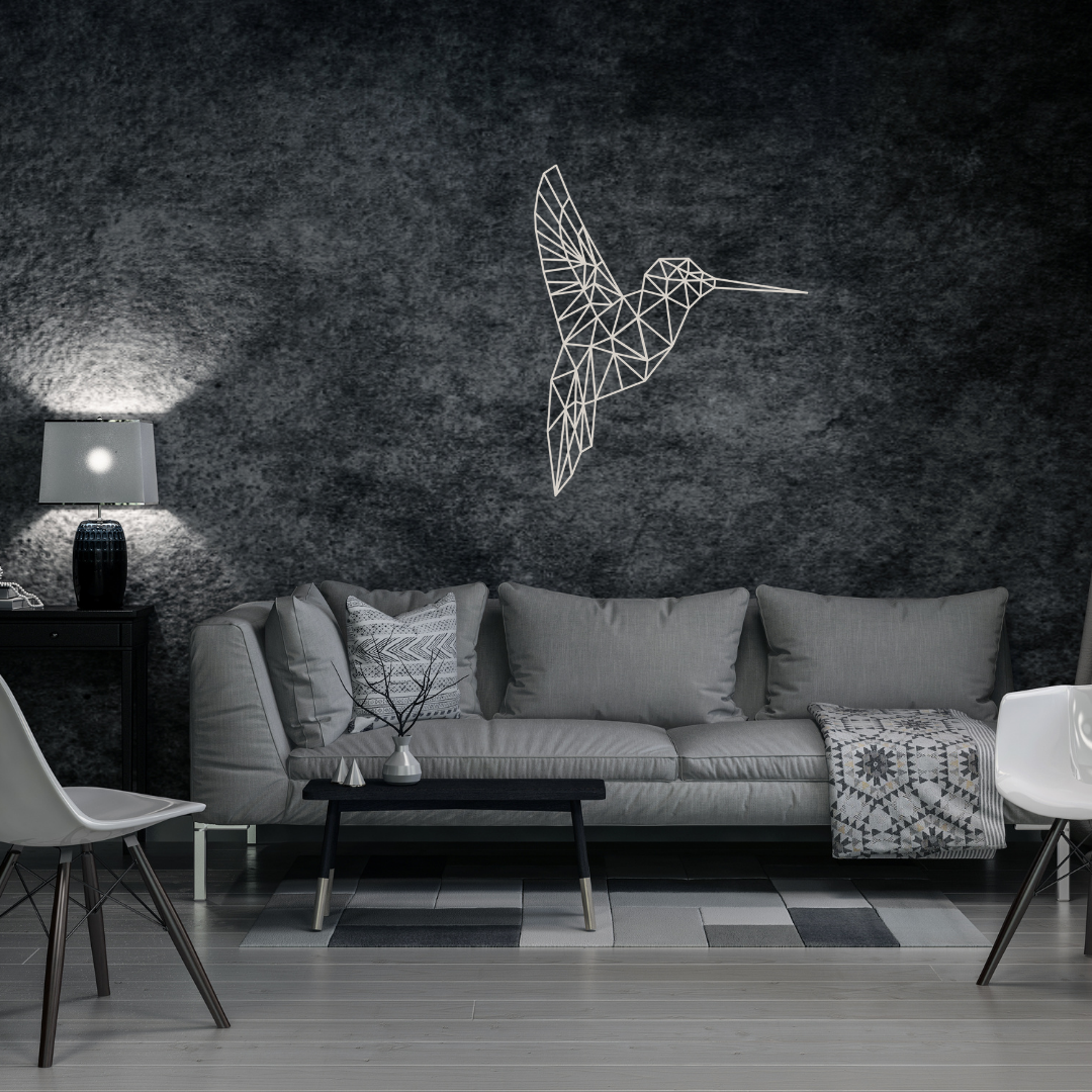 Silver - Laser Cut Hummingbird